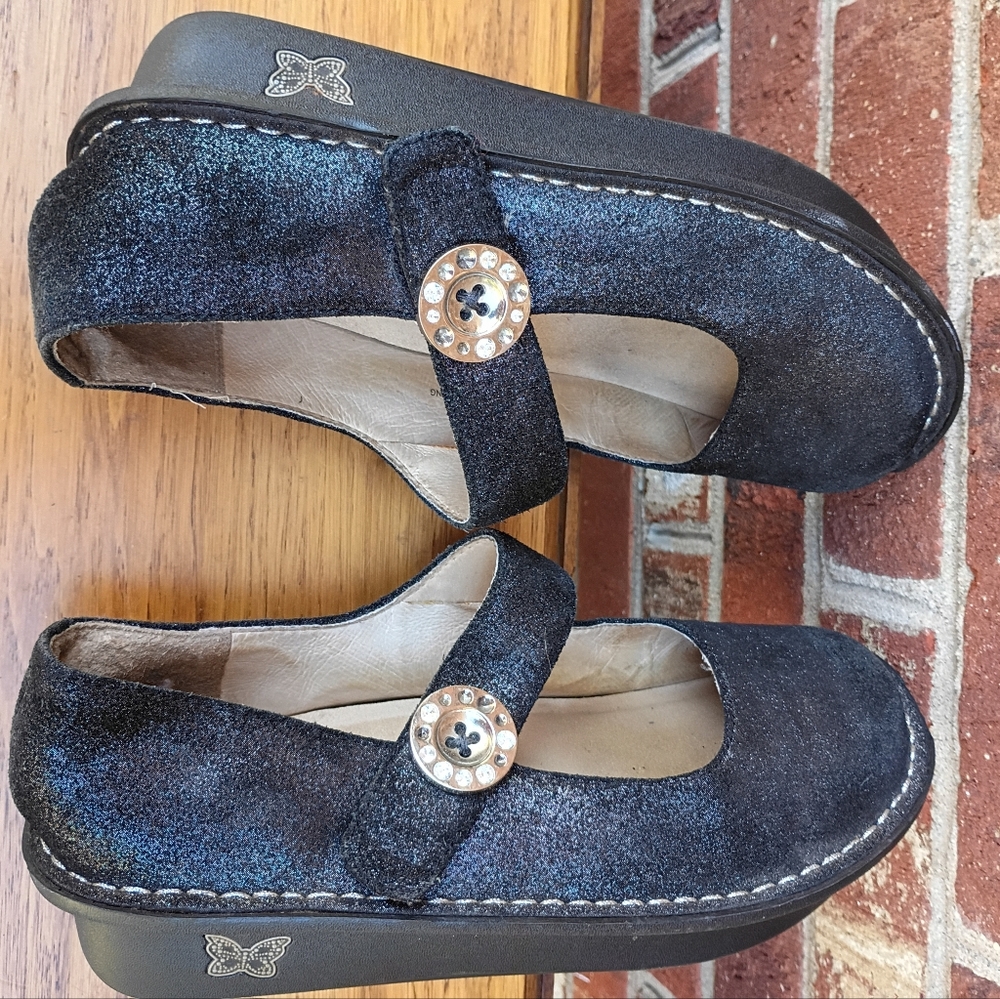 ALEGRIA SZ 38 SZ 7.5-8 PALOMA SHIMMERY LEATHER SCUFF FREE LEATHER BEAUTIES - Picture 5 of 8